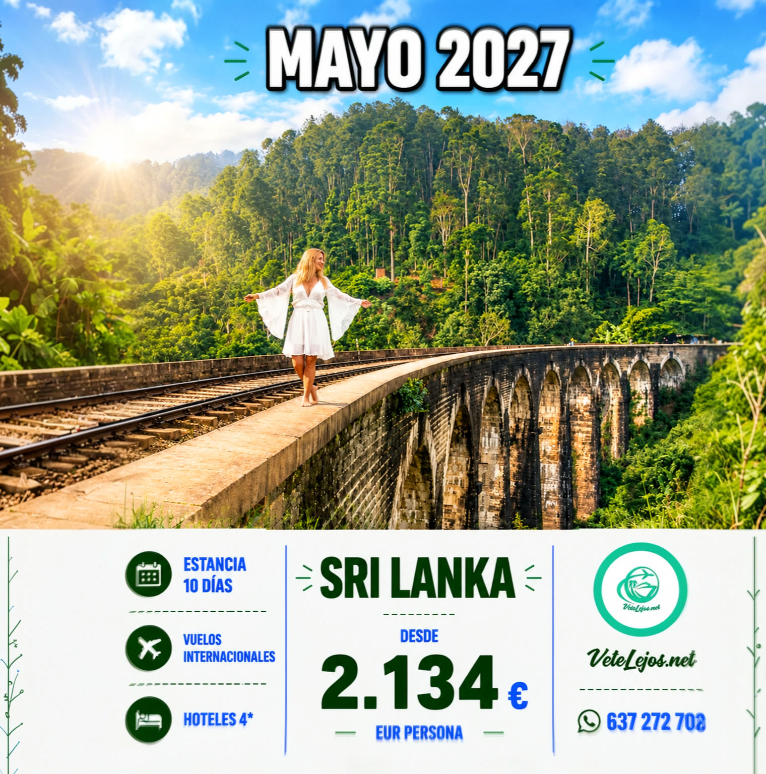 🌴🐘 SRI LANKA EN MAYO, LA PERLA DEL ÍNDICO 10 DÍAS DESDE 2.134€ 🐘🌴