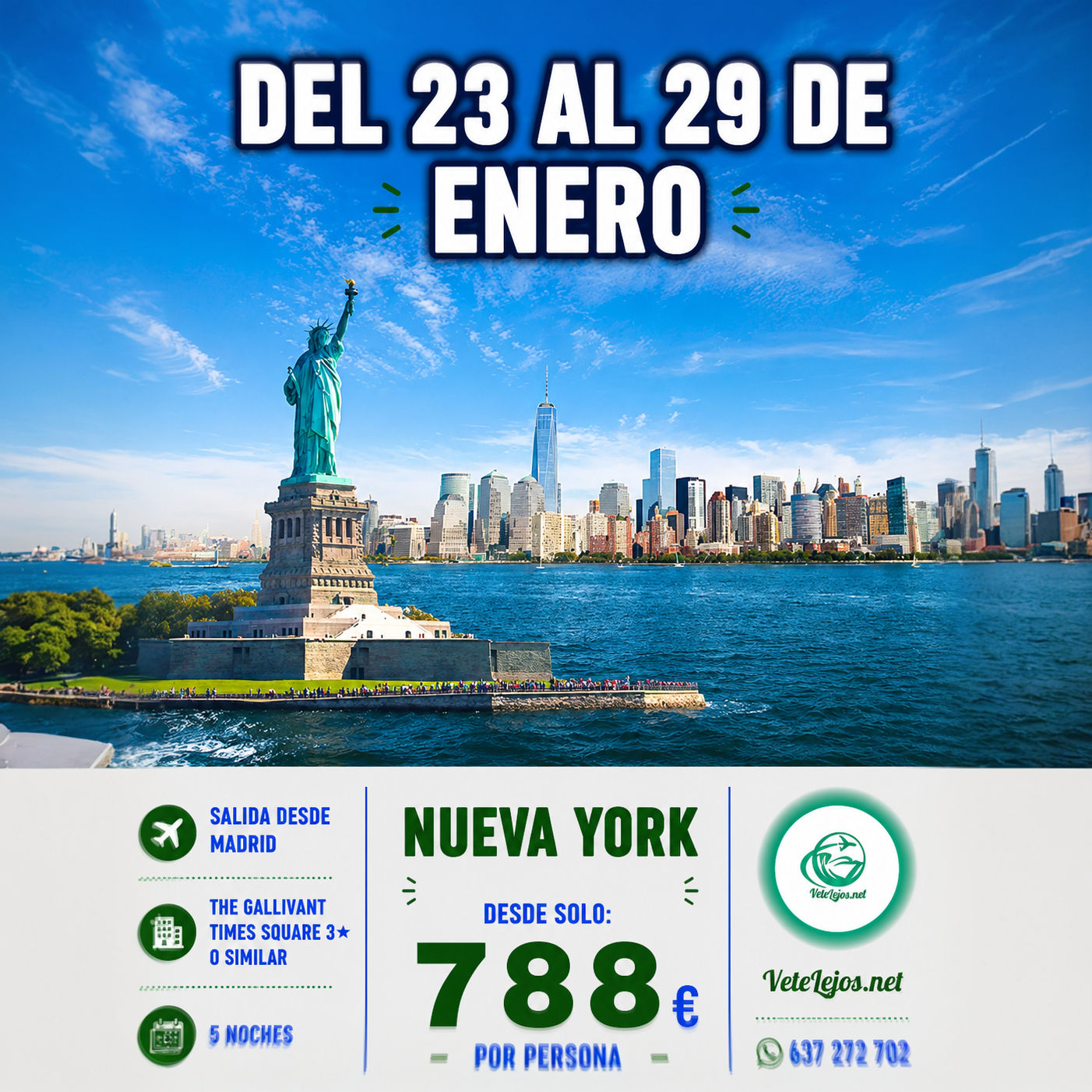🗽 NUEVA YORK EN 7 DÍAS DESDE 788€ POR PERSONA ✨