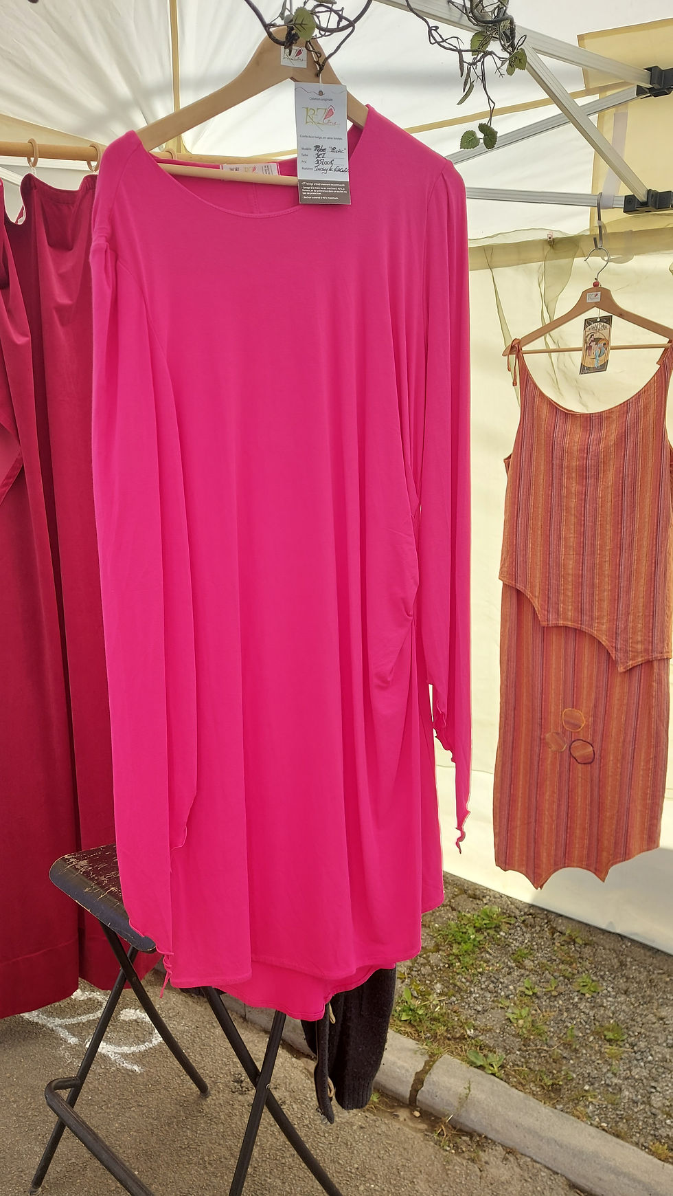 Miniature : Robe "Pivoine" elfique - en jersey de viscose