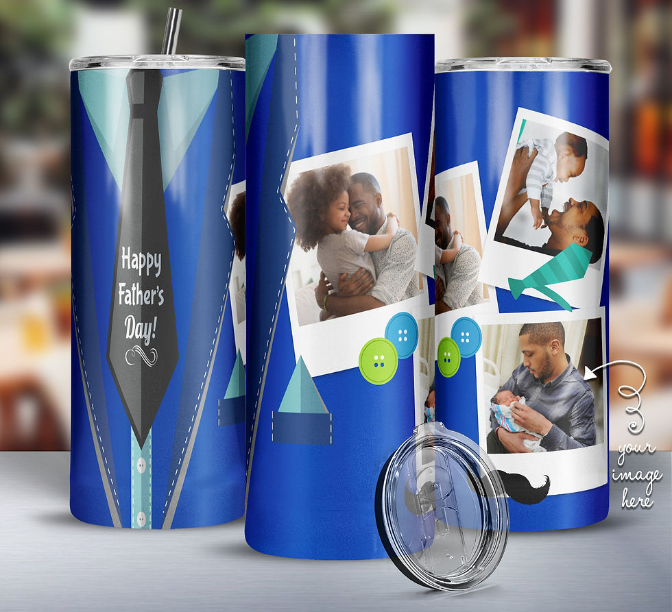 Thumbnail: MULTIPLE Father's Day Tumblers with plastic straw