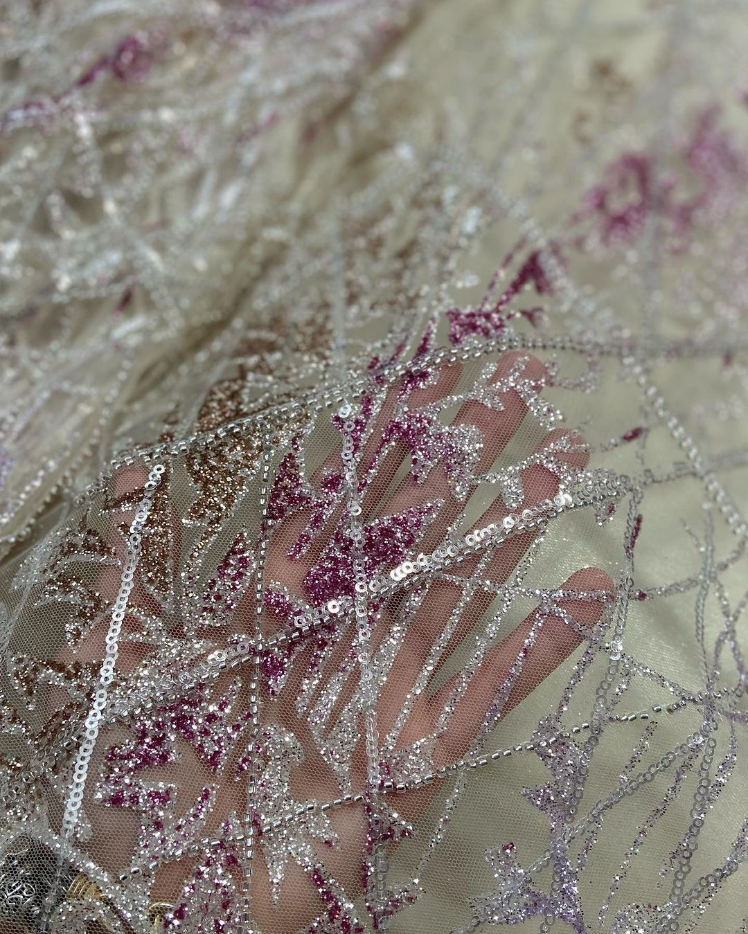 Tulle Bordado con Glitter