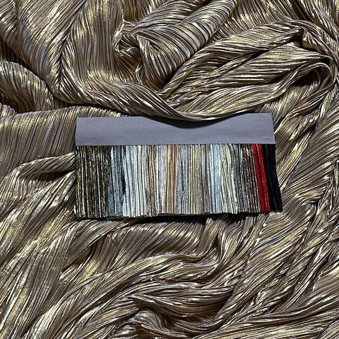 Satín Plisado Metálico