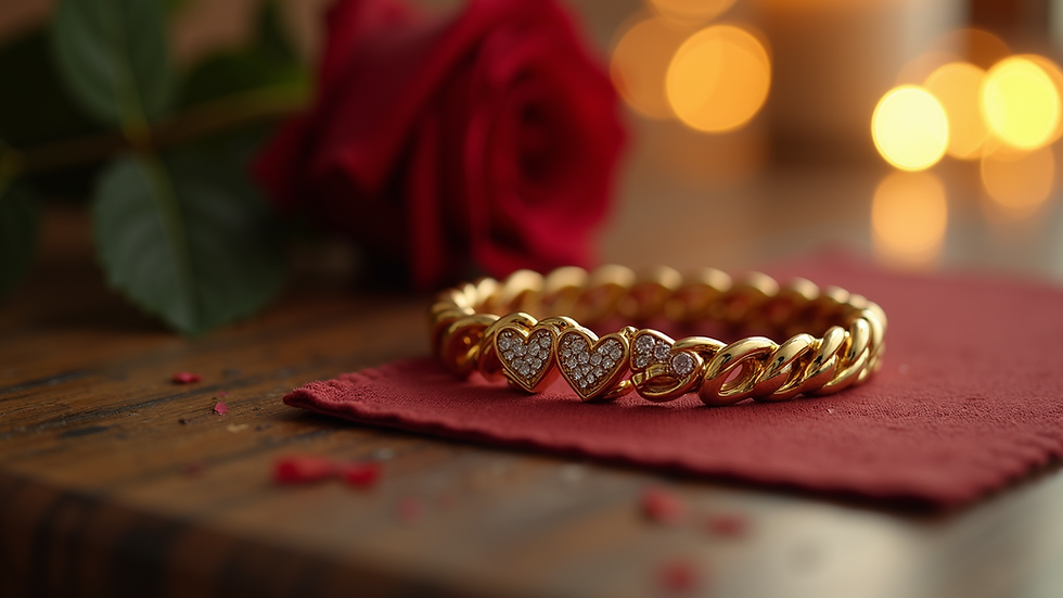 Close-up view of a Cartier Love Bracelet