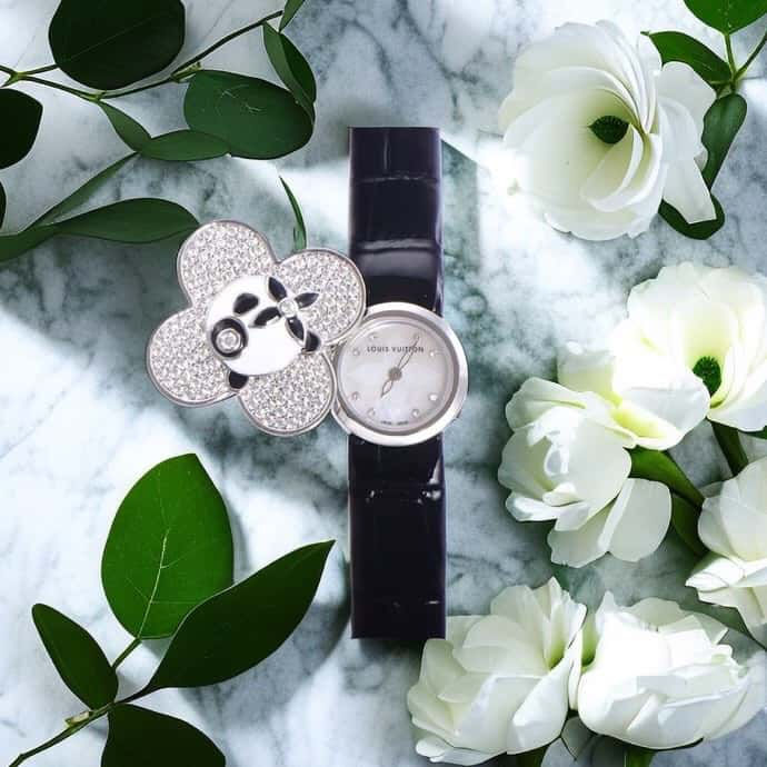 Thumbnail: LV Mascot Quartz Watch – Diamond Mother-of-Pearl