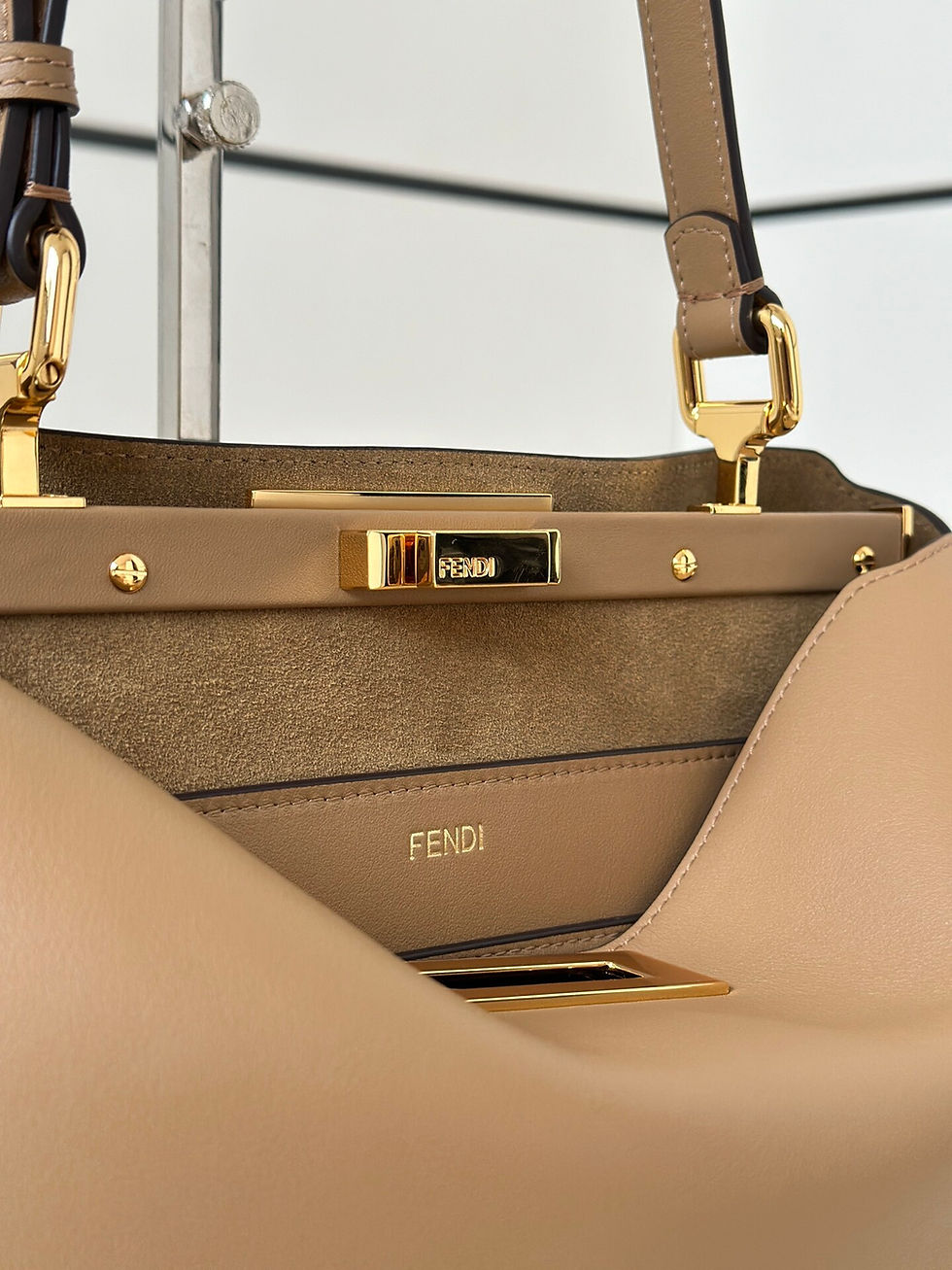 Thumbnail: FENDI's latest iconic PEEKABOO medium-sized handbag model number 80172