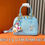 Thumbnail: Louis Vuitton LV x TM ALMA BB Handbag light blue water ripple shell bag seasonal