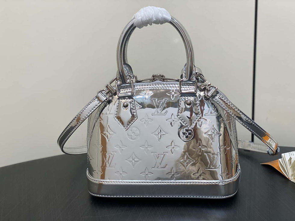 Thumbnail: Louis Vuitton Alma BB – lv dupe silver shell shoulder bag
