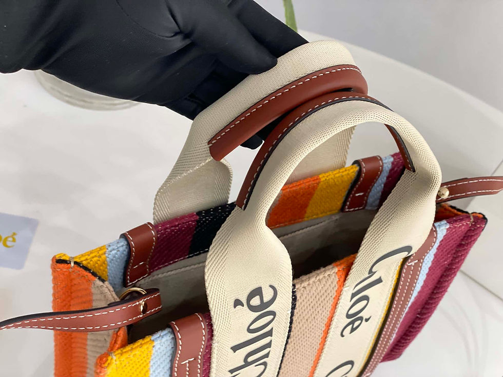 Thumbnail: Chloé Rainbow Woody Tote Bag 26CM – Affordable Large Chloé-Inspired Tote
