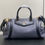 Thumbnail: Louis Vuitton LV Gray Blue Full Leather Biker Bag LV Biker Medium Handbag