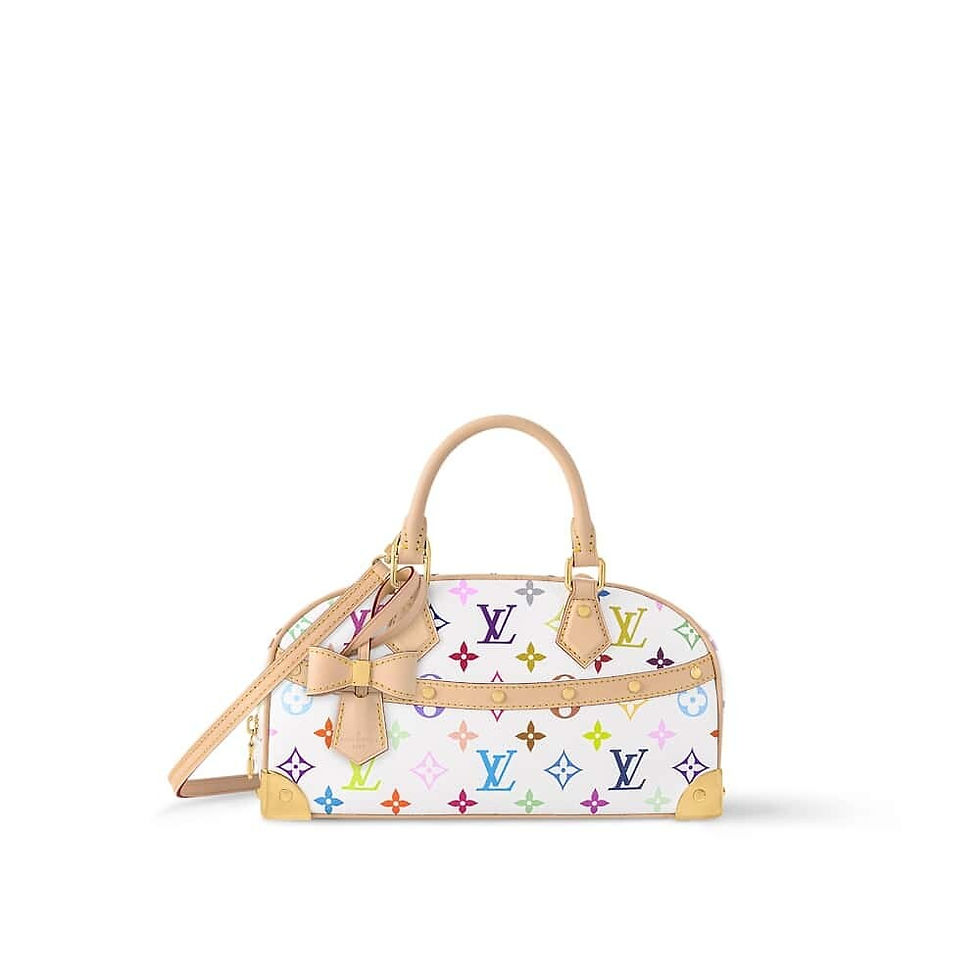 Thumbnail: Louis Vuitton LV White Color Bowling LV X TM HANDBAG EAST WEST Handbag