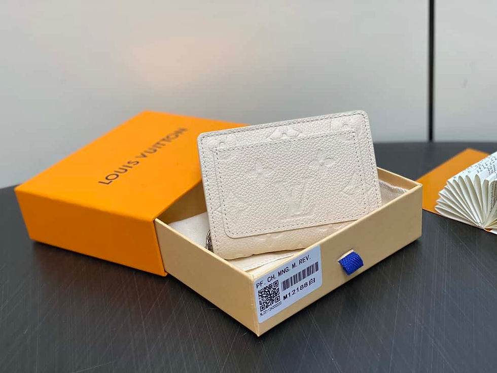 Thumbnail: LV Clea Pearl White Wallet – Fake LV Belt Dupe