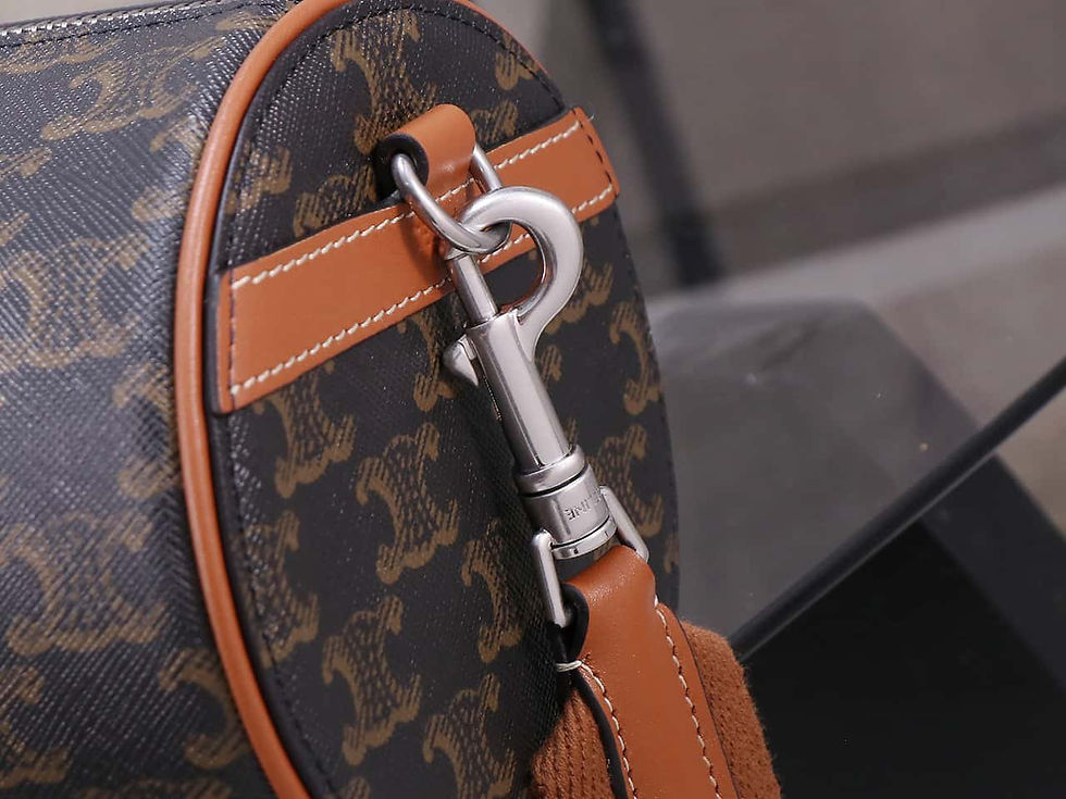 Thumbnail: Cylindrical Logo Cowhide Bag – CL241