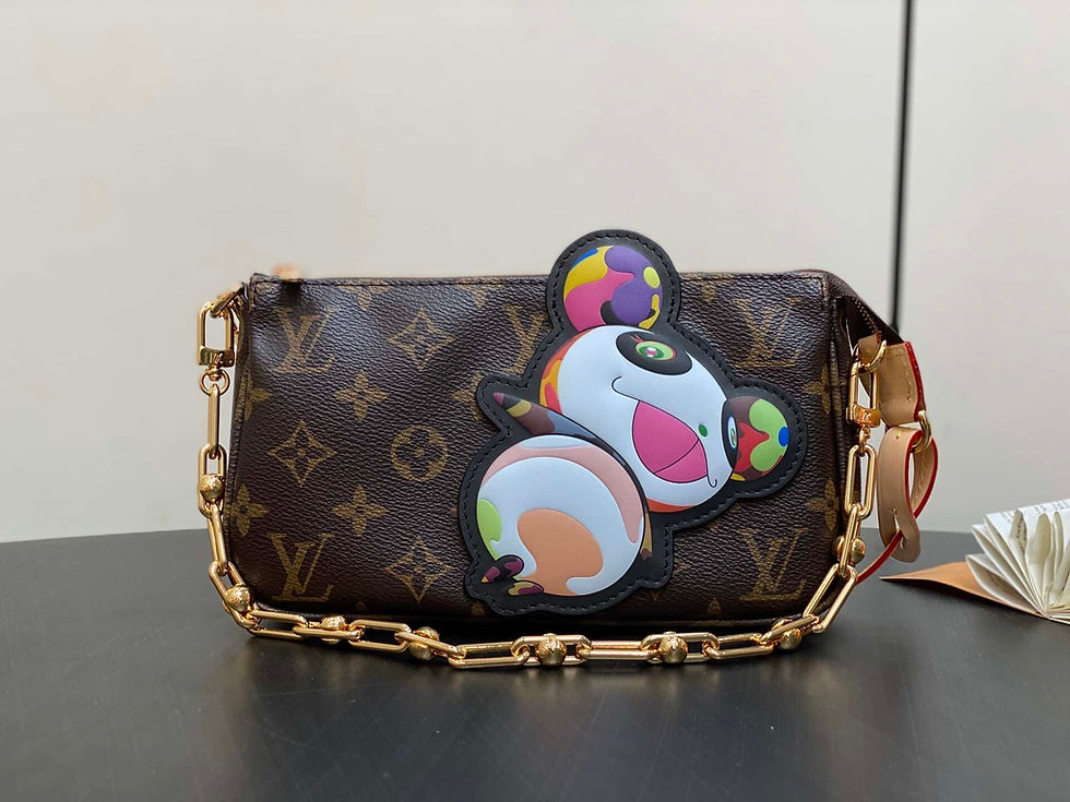 Thumbnail: Louis Vuitton LV Old Flower Panda Mahjong Bag POCHETTE ACCESSOIRES