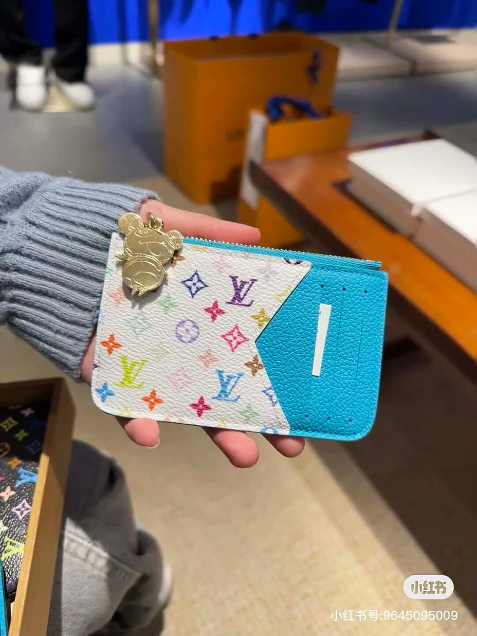 Thumbnail: Louis Vuitton LV x TM ROMY Card Holder Wallet Blue & White