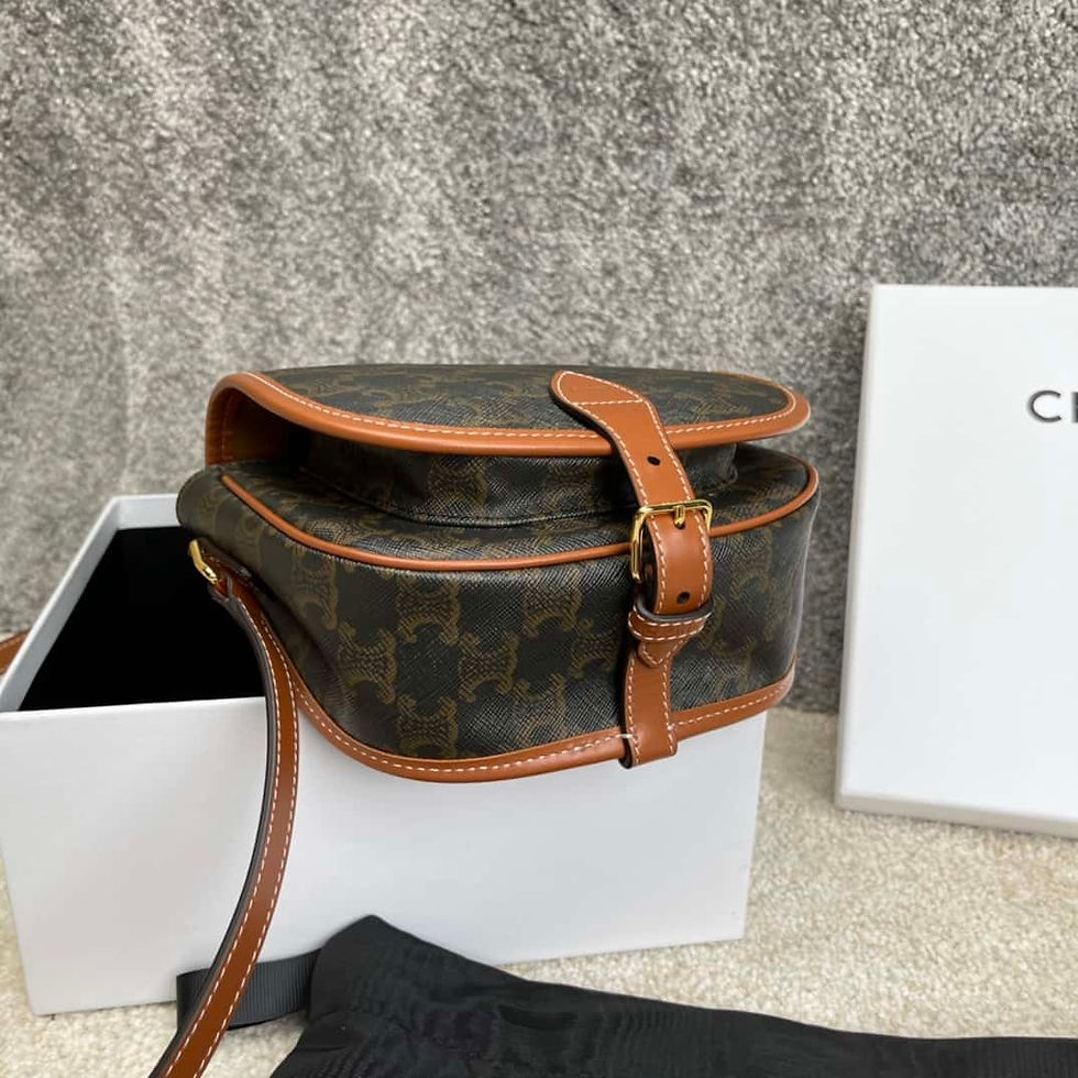 Thumbnail: CELINE FOLCO Medium Logo Printed Handbag Celine Knock-off Bags