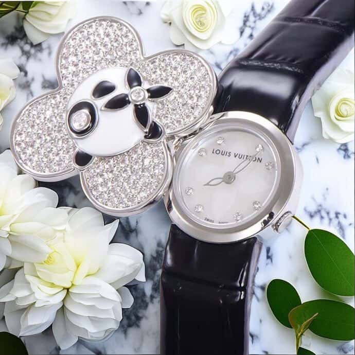 Thumbnail: LV Mascot Quartz Watch – Diamond Mother-of-Pearl
