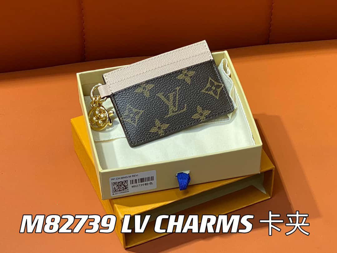 Old Flower Pink Card Bag Wallet Series Charms Card Holder – LUV839