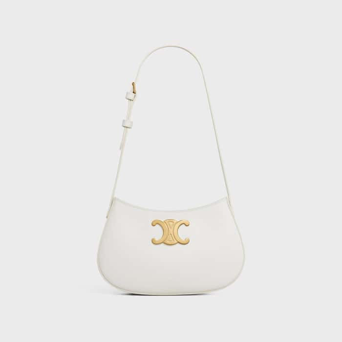 Thumbnail: CELINE Tili Medium Cowhide Leather Handbag – Celine Inspired Designer Bag White