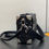 Thumbnail: Louis Vuitton LV Black Full Leather Soft Box Bag Petite Malle Handbag