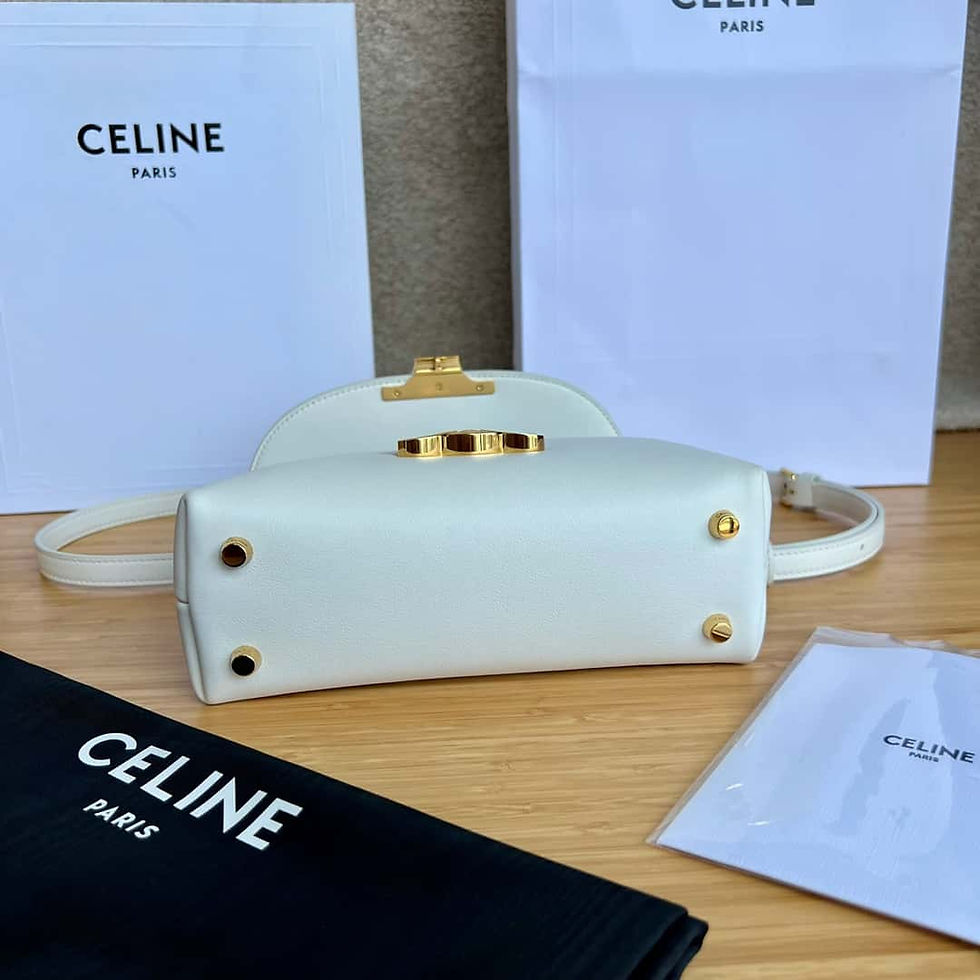 Miniaturbild: CELINE TEEN NINO soft cow leather handbag white
