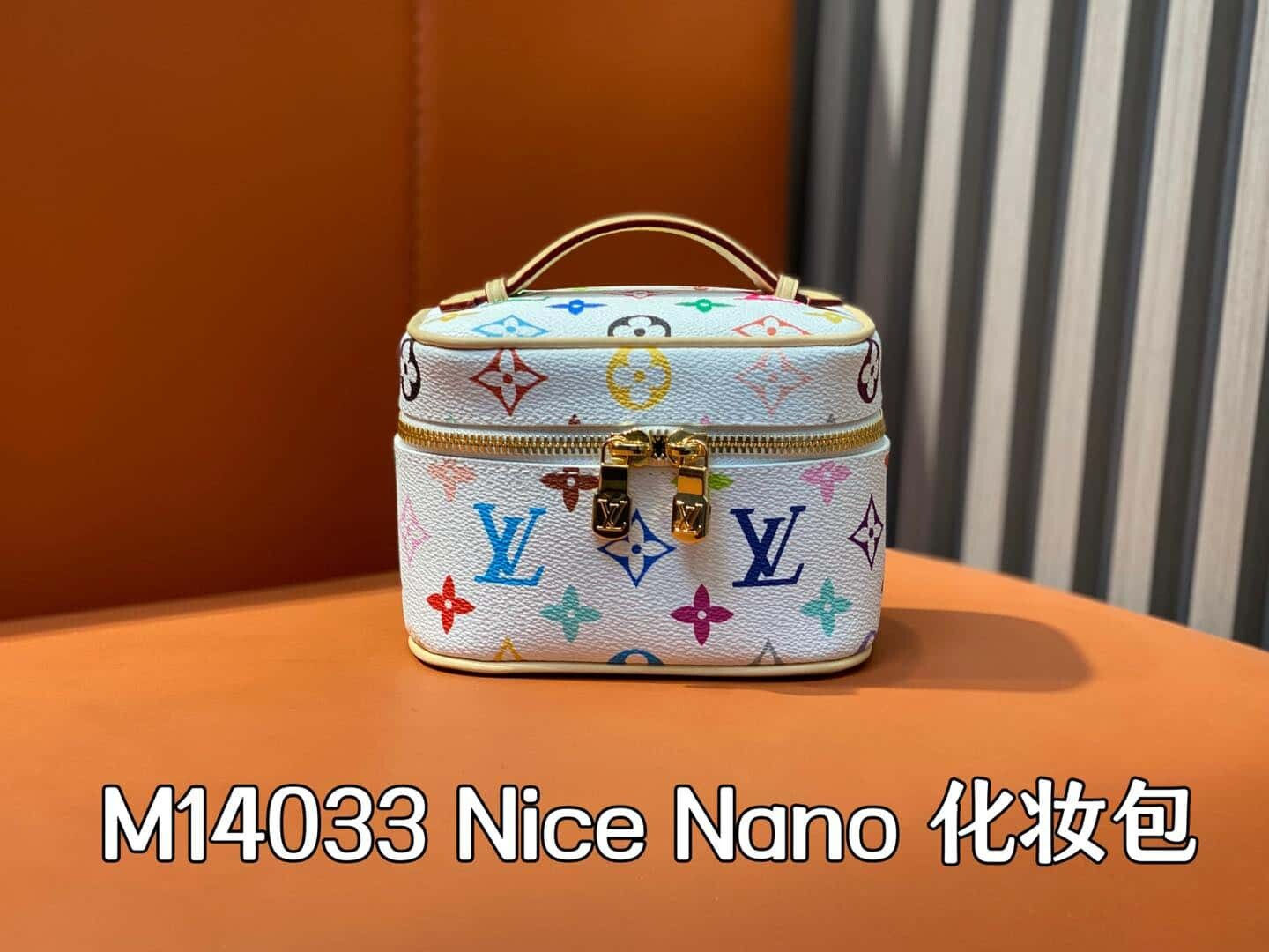 Louis Vuitton LV White Color Mini Makeup Bag Series Nice Nano Makeup Bag