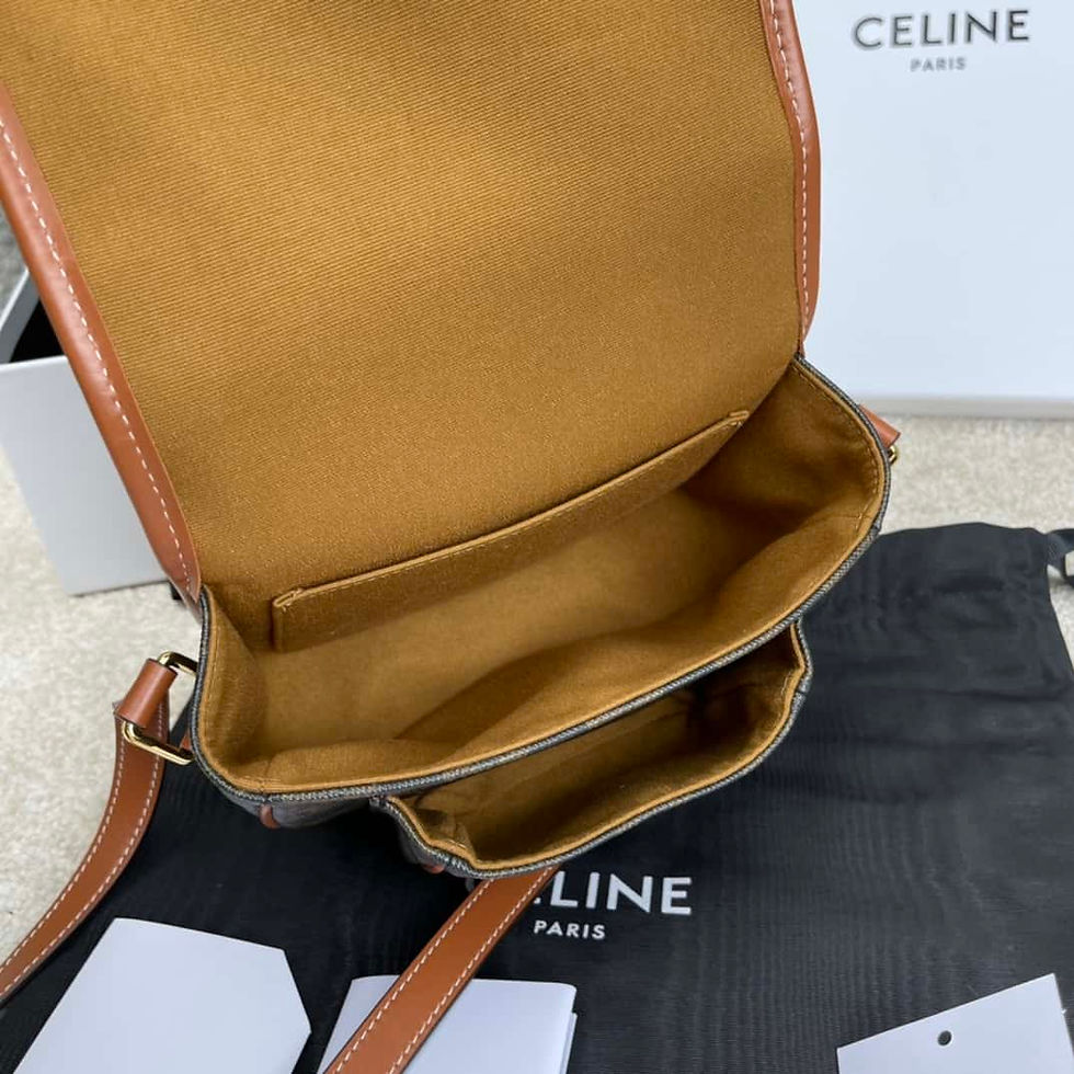 Thumbnail: CELINE FOLCO Medium Logo Printed Handbag Celine Knock-off Bags