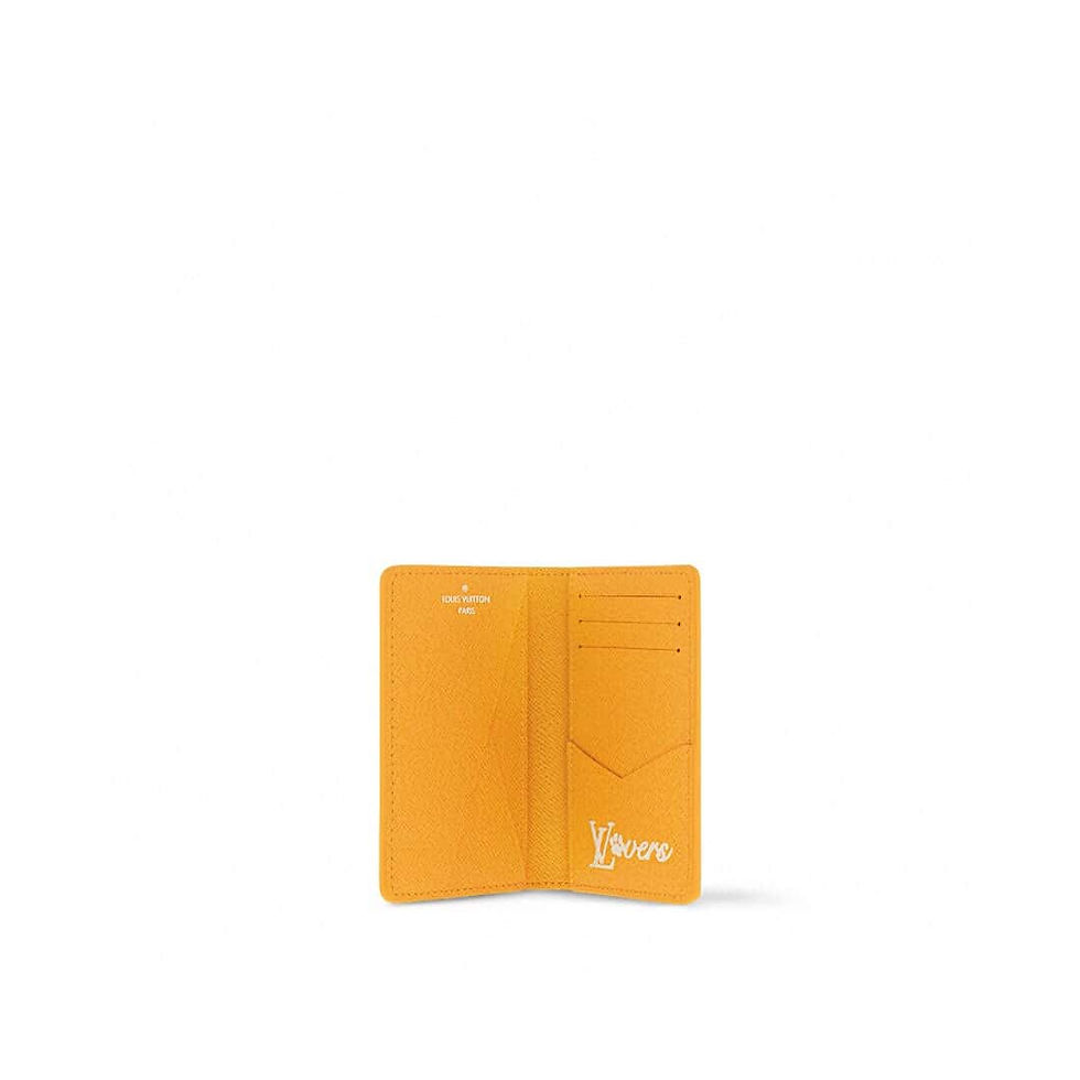 Thumbnail: Louis Vuitton LV Yellow Flower Silk Print Card Bag Wallet Series Pocket Wallet | Fashion Haven