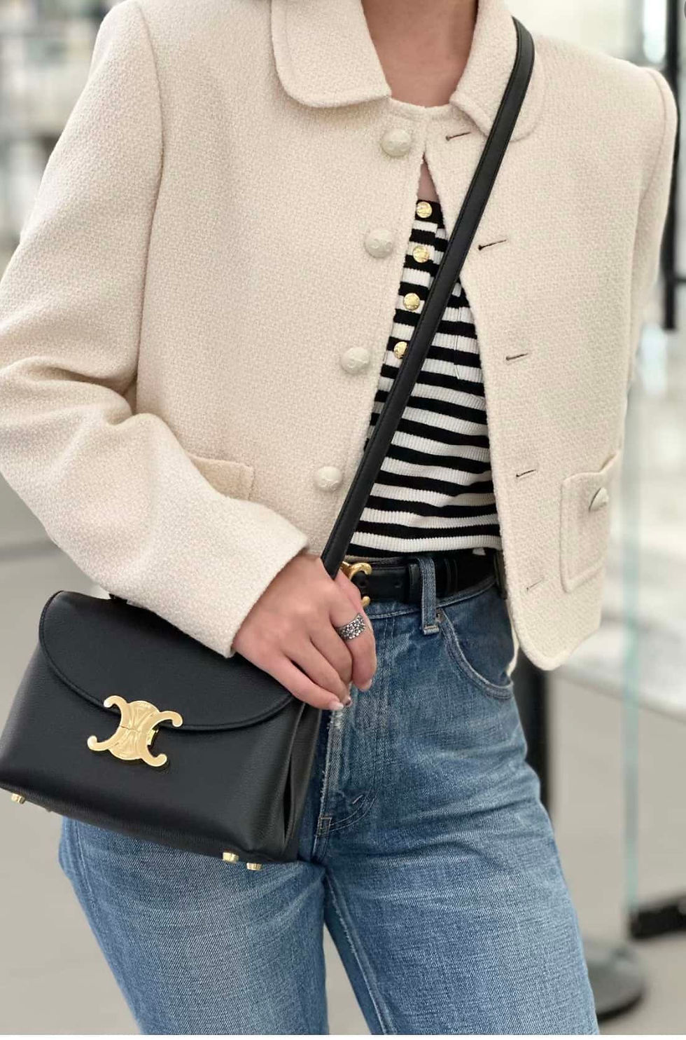 Thumbnail: CELINE NINO Small Soft Cow Leather Handbag