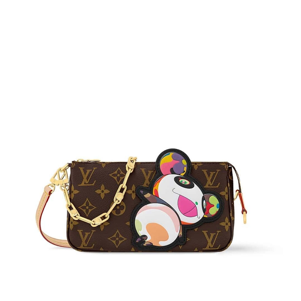 Thumbnail: Louis Vuitton LV Old Flower Panda Mahjong Bag POCHETTE ACCESSOIRES