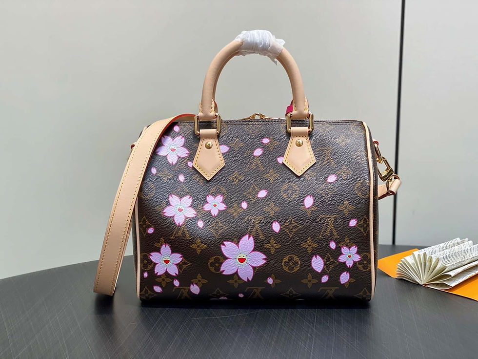 Miniaturbild: Louis Vuitton LV x TM SPEEDY BANDOULIÈRE 25 Handbag Laohua Sakura/Takashi Muraka