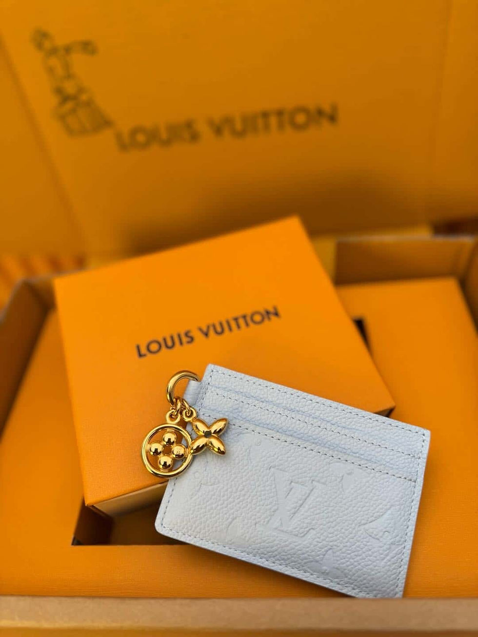 Thumbnail: Louis Vuitton LV Charm Card Holder Blue – Wallet Like Louis Vuitton USA Pick | Fashion Haven