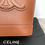 Thumbnail: Celine CUIR TRIOMPHE small smooth cowhide bucket bag brown