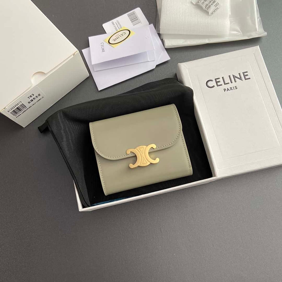 Thumbnail: 2025’s Viral Celine-Inspired Triomphe Wallet: Shiny Cow Leather Luxury