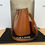 Thumbnail: CELINE LOUISE medium size smooth cow leather handbag brown