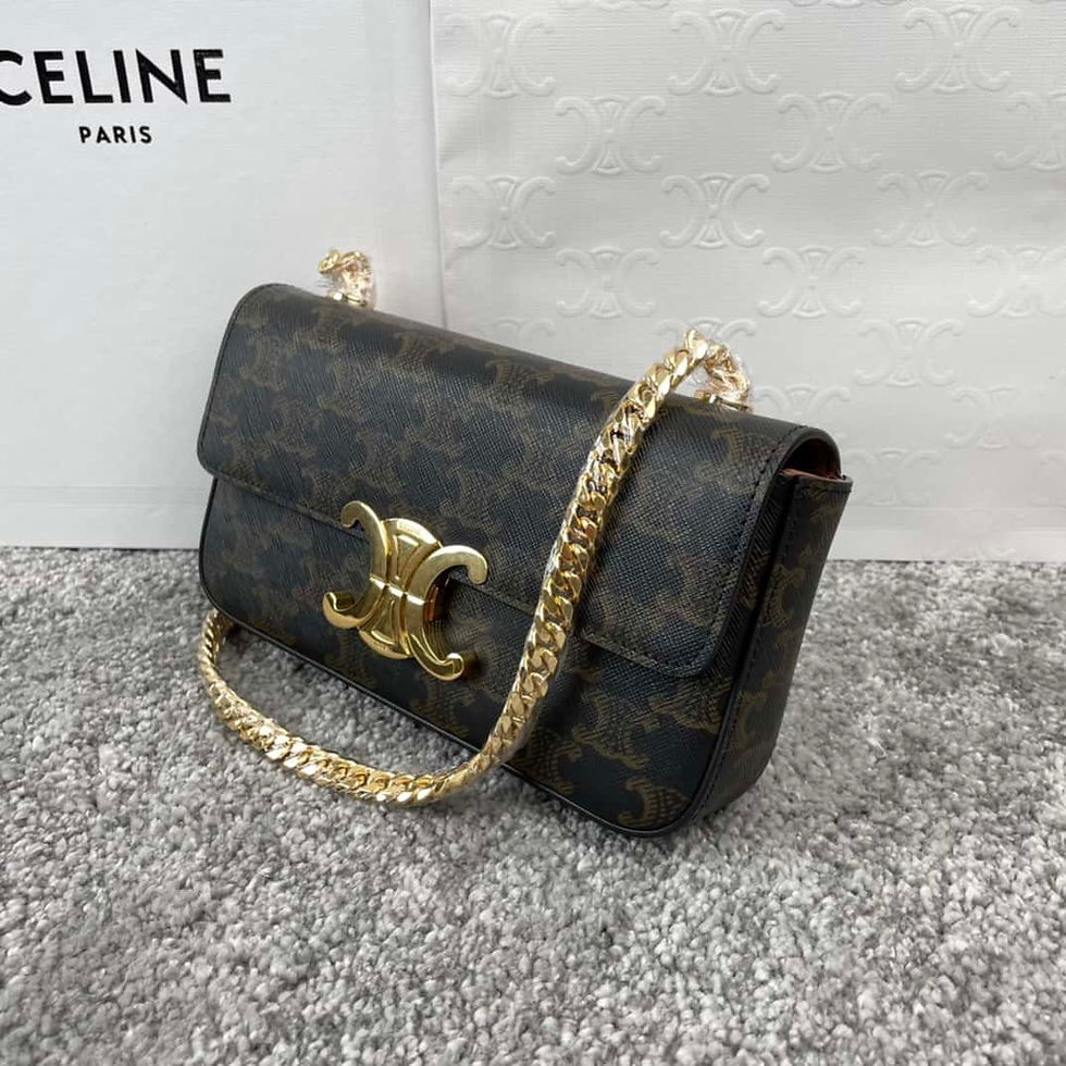 Thumbnail: Celine Triomphe Chain Shoulder Bag Dupe | Cheap Celine Purse Replica