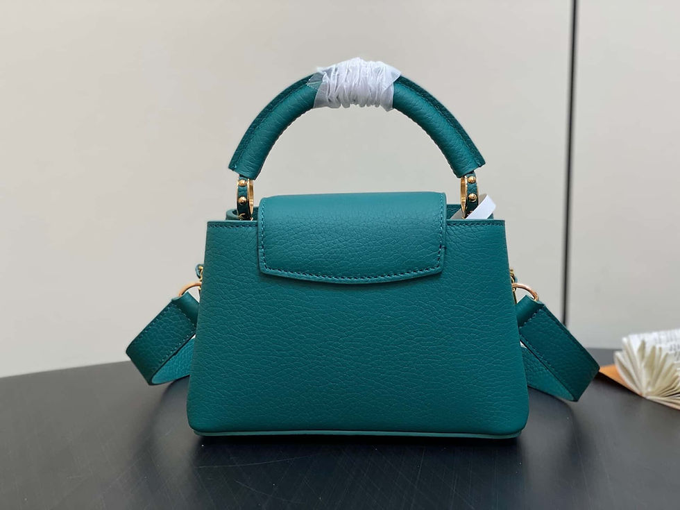 Miniaturbild: Louis Vuitton LV Capucines mini handbag full leather cap british style bag green