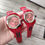 Thumbnail: Gucci Replica SYNC Quartz Watch – Fake Gucci Knock Off Red Couple Set