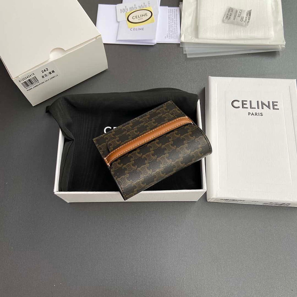 Thumbnail: CELINE TRIOMPHE logo printed card bag business card holder