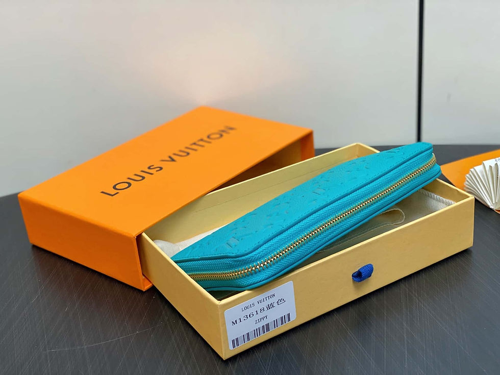 Thumbnail: ×Tm Zipper Wallet Blue & White – LUV394