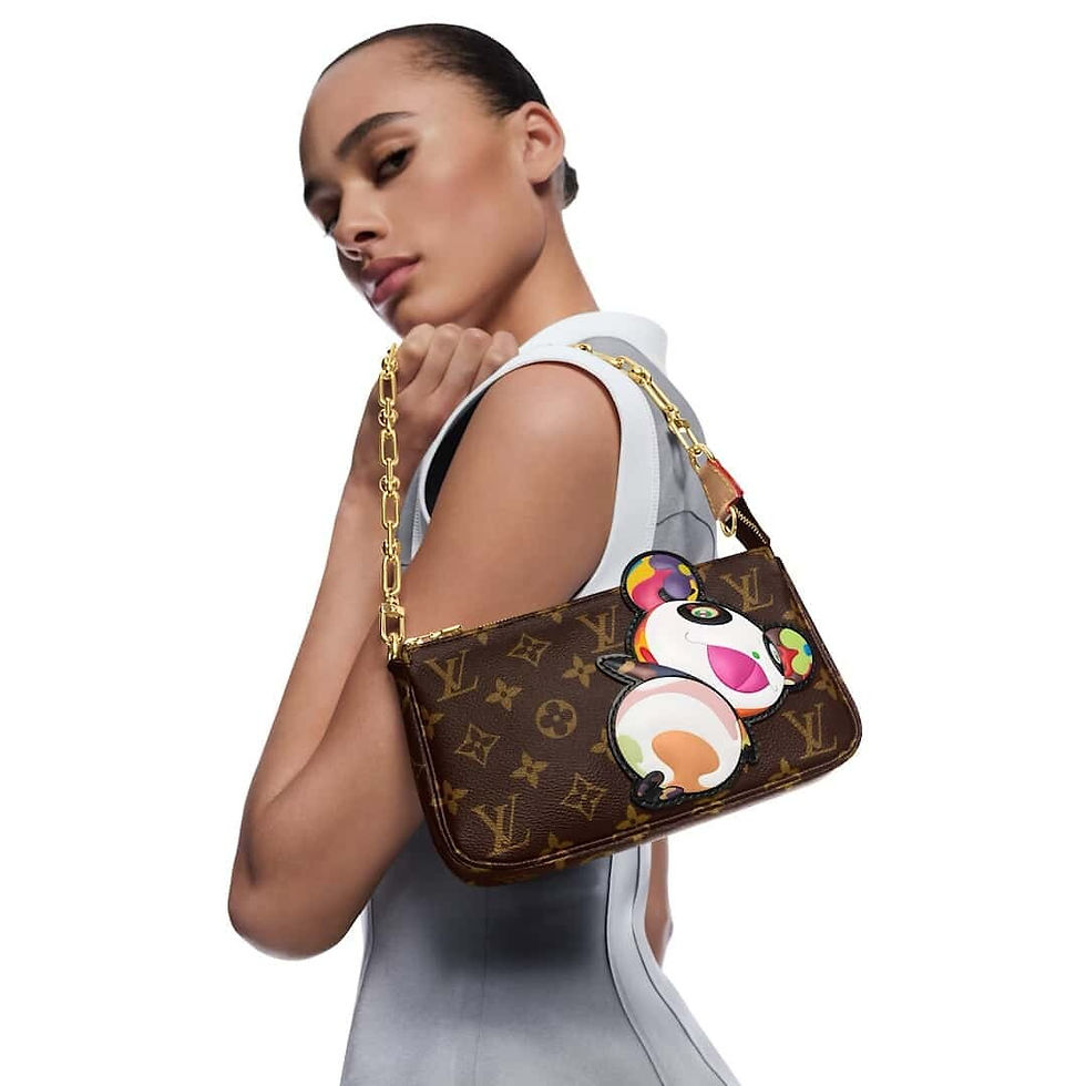 Thumbnail: Louis Vuitton LV Old Flower Panda Mahjong Bag POCHETTE ACCESSOIRES