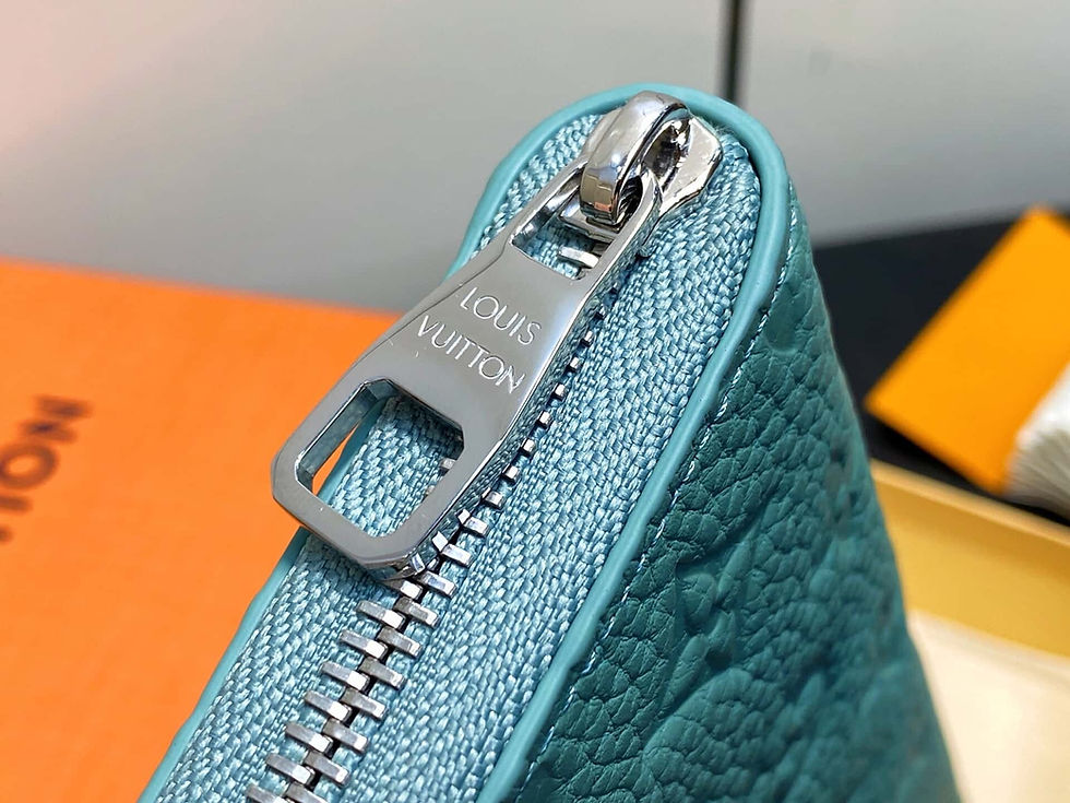 Miniaturbild: Louis Vuitton LV Mint green full leather single zipper wallet Zippy wallet