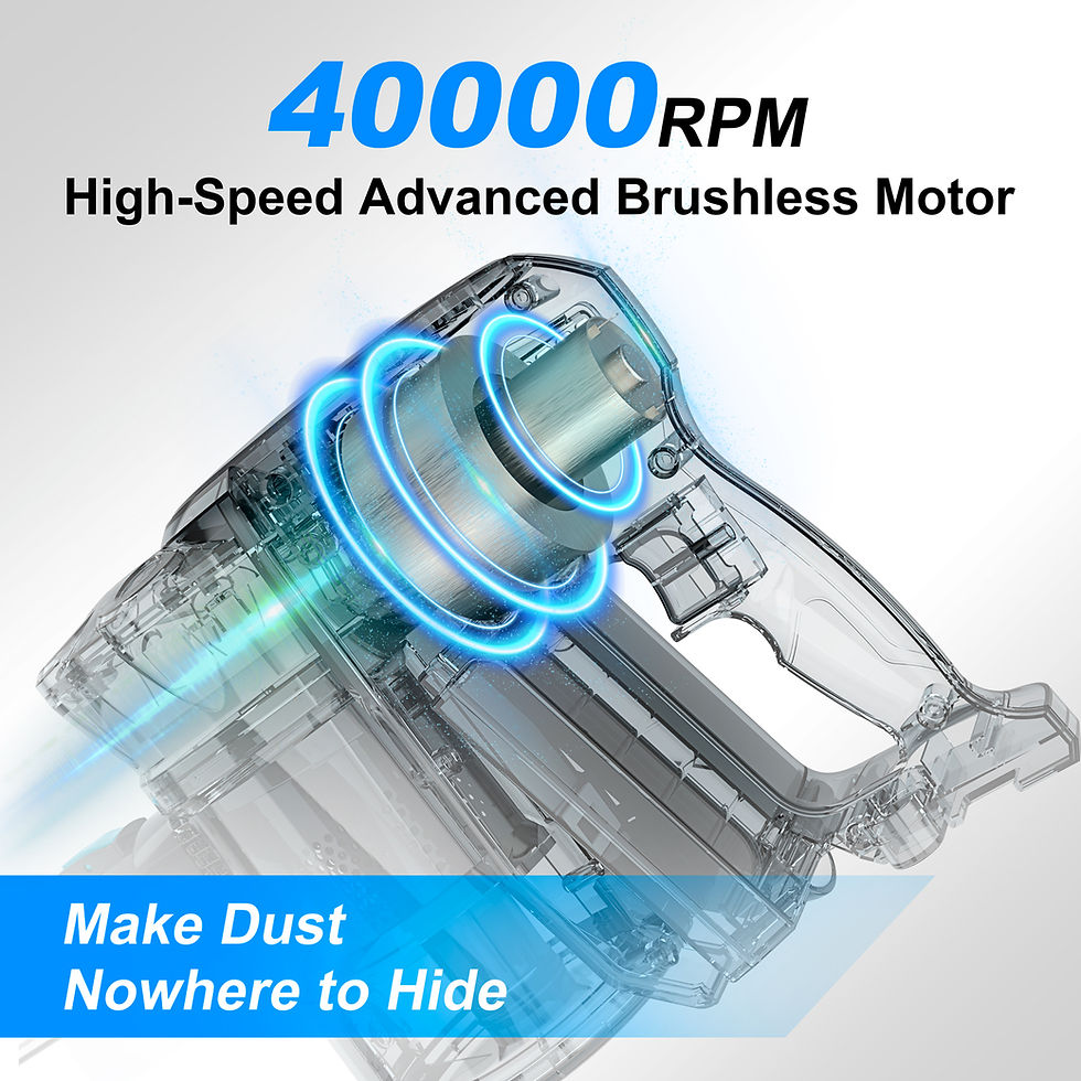 Thumbnail: 12kPa Powerful Lightweight Vacuum Cleaner up to 45 Mins Runtime, for Home Hard F