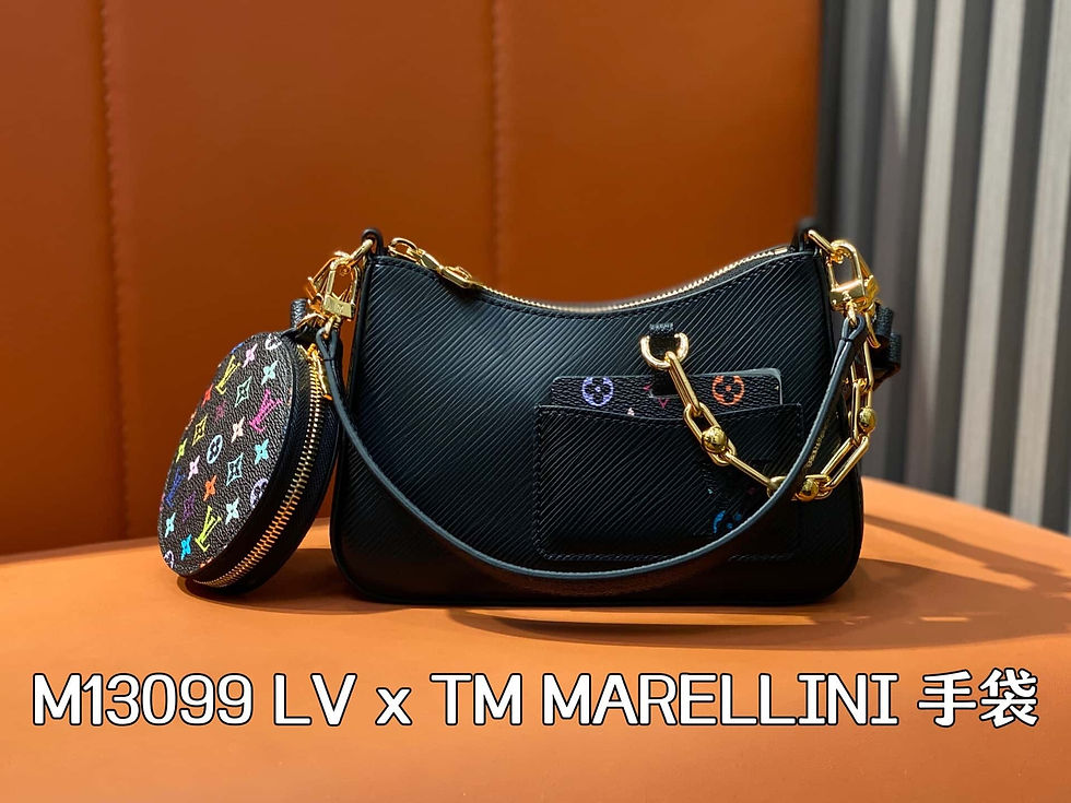 Louis Vuitton LV Black Water Ripple Seasonal New LV x TM MARELLINI Handbag