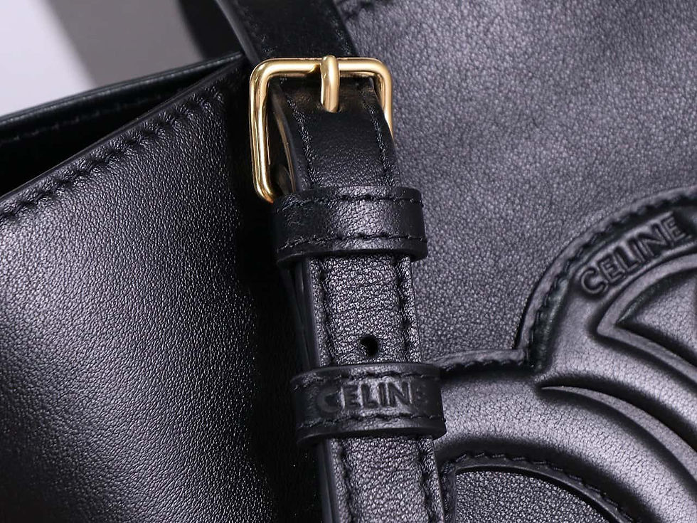 Thumbnail: 23S CELINE Cuir Triomphe Bucket Bag – Cowhide Celine Dupe