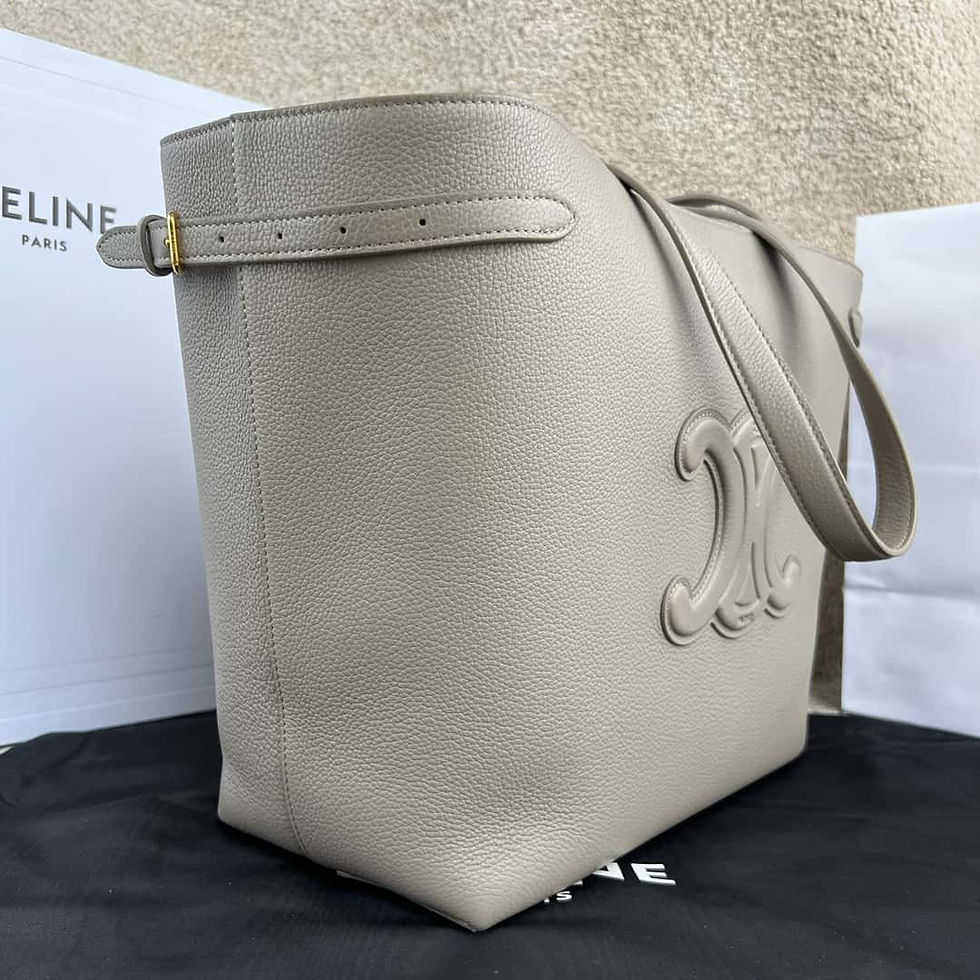 Thumbnail: CELINE CABAS ANAIS grained cow leather handbag