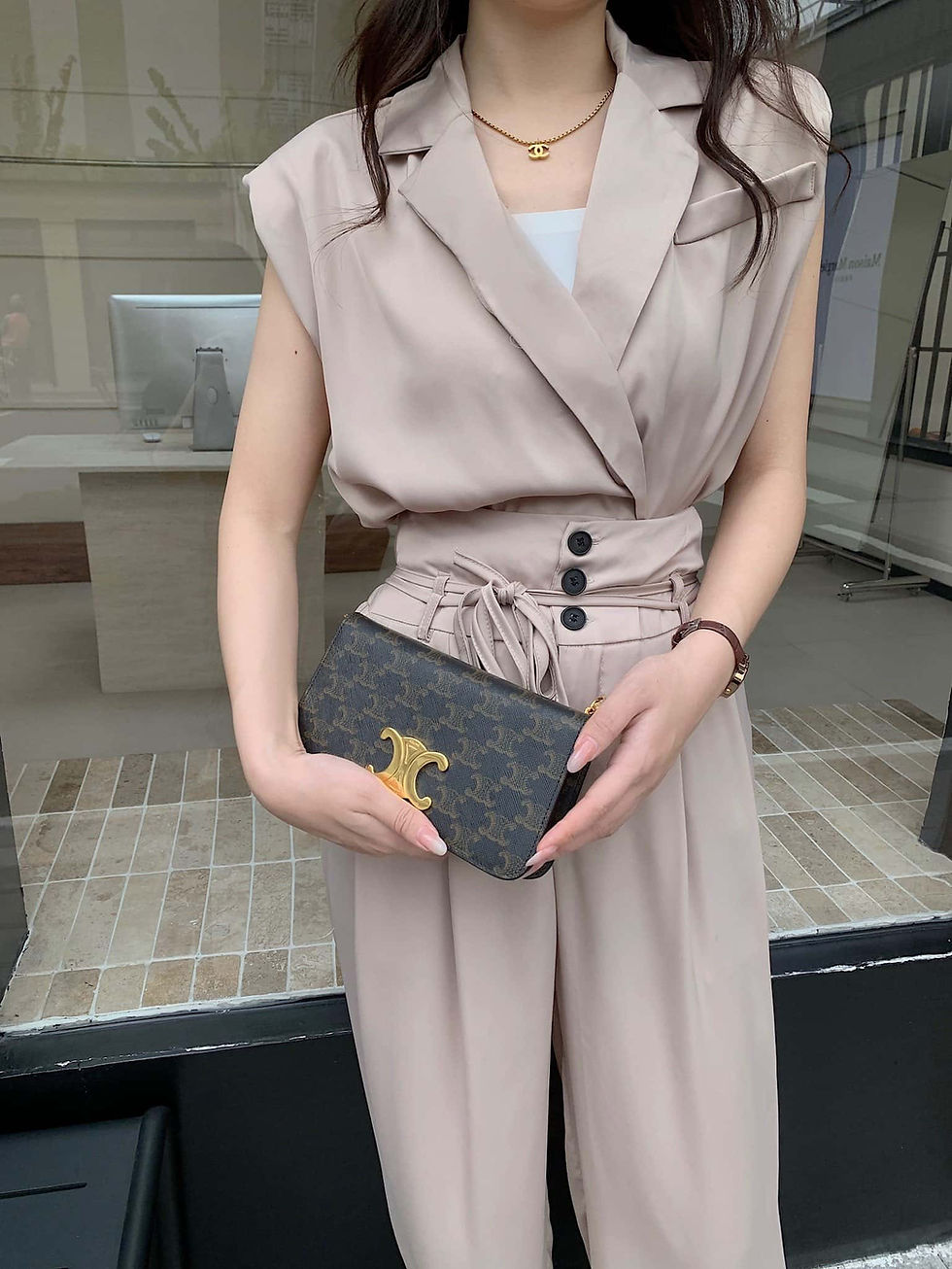 Thumbnail: Multipochette-Style Logo Printed Cow Leather Mini Handbag | Compact Shoulder Bag