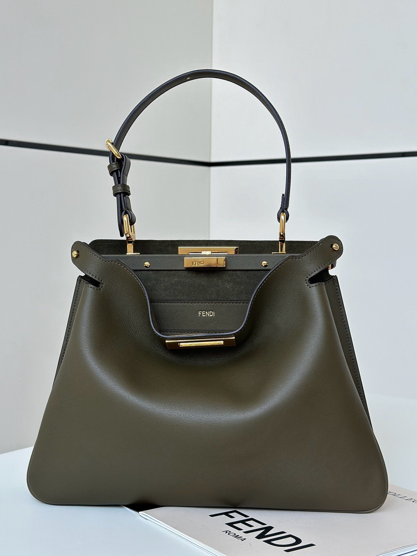 FENDI's latest iconic PEEKABOO medium-sized handbag model number 80172