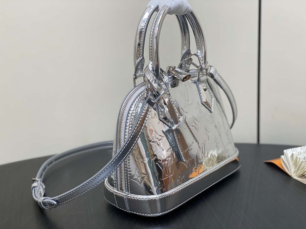 Thumbnail: Louis Vuitton Alma BB – lv dupe silver shell shoulder bag