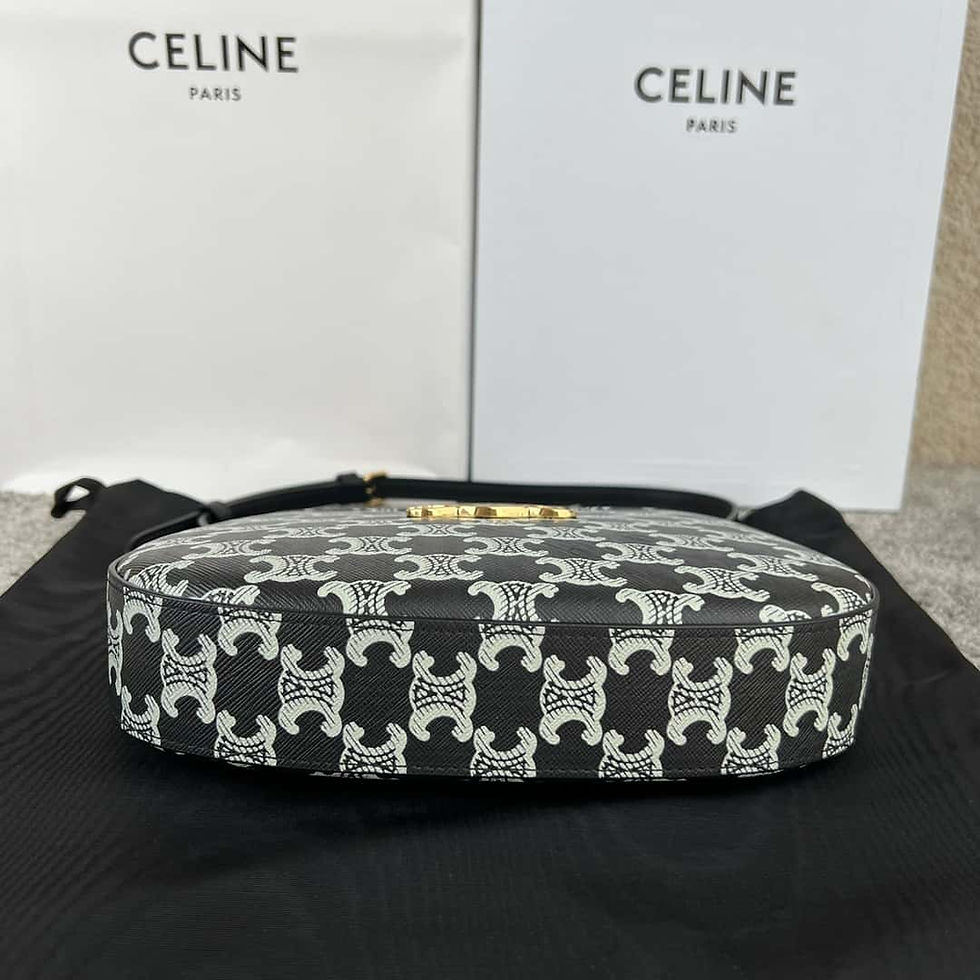 Miniaturbild: CELINE TILI medium size logo printed cow leather handbag celine replica bag
