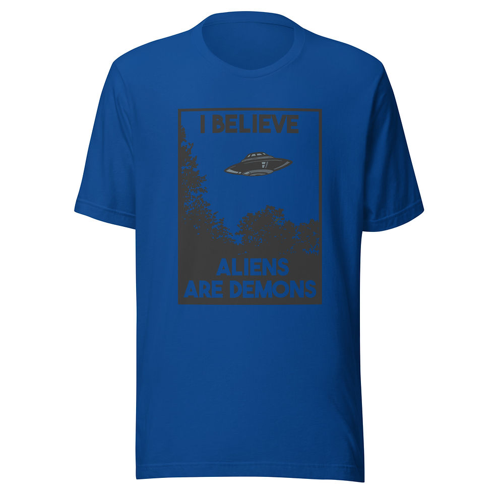 Thumbnail: I Believe Aliens Are Demons - Black Print - Unisex T-Shirt